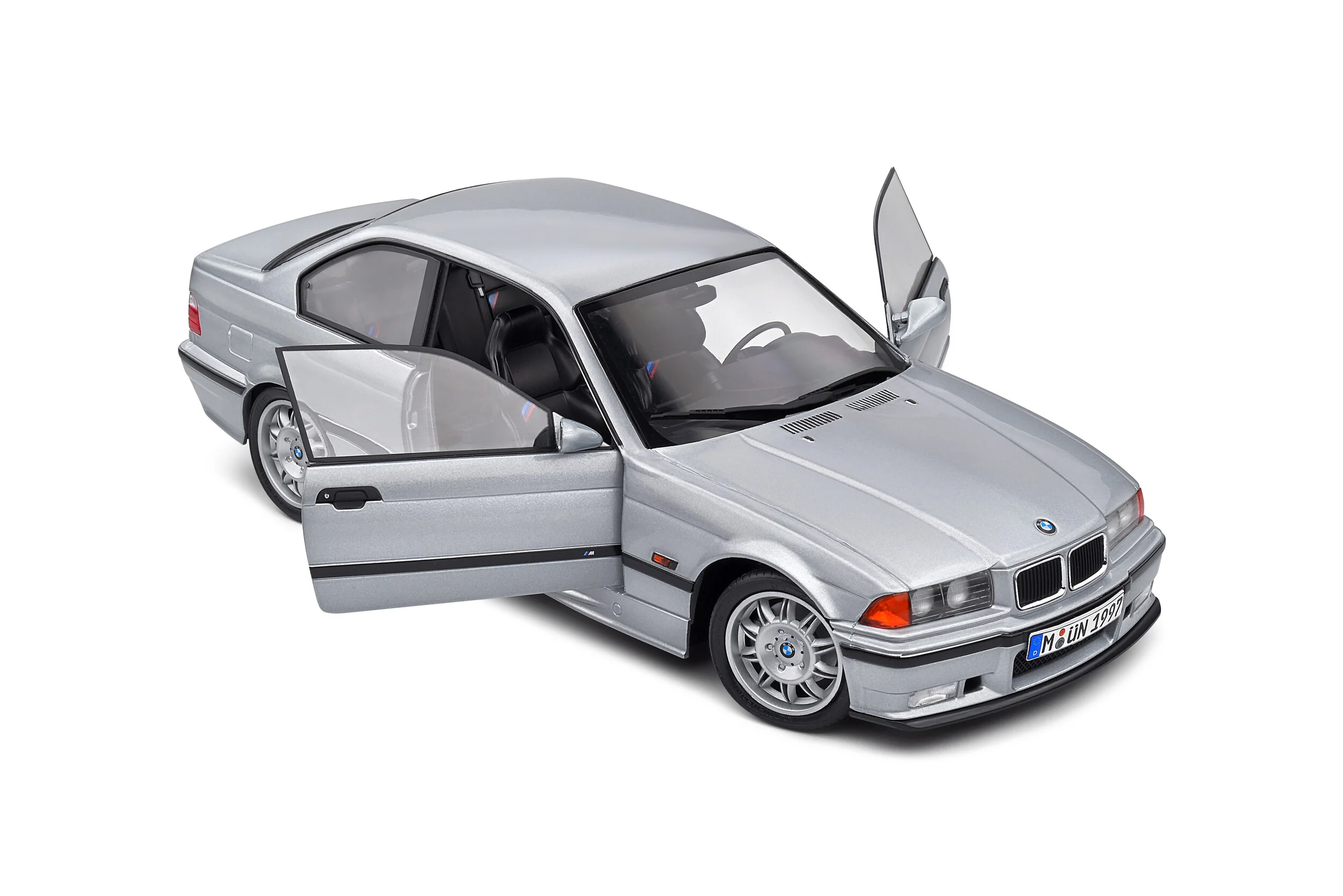 Solido 1990 BMW E36 M3 Coupe Silver 1:18 - Image 5