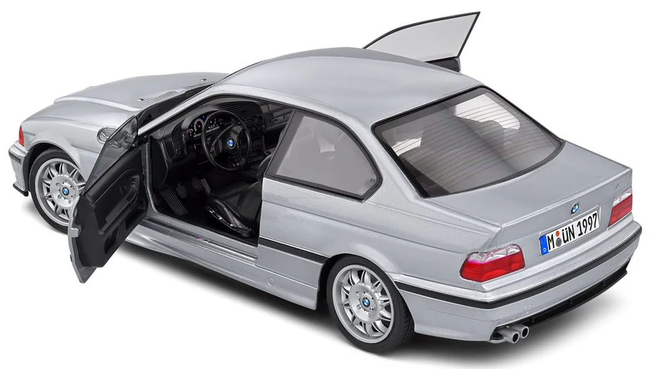 Solido 1990 BMW E36 M3 Coupe Silver 1:18 - Image 6