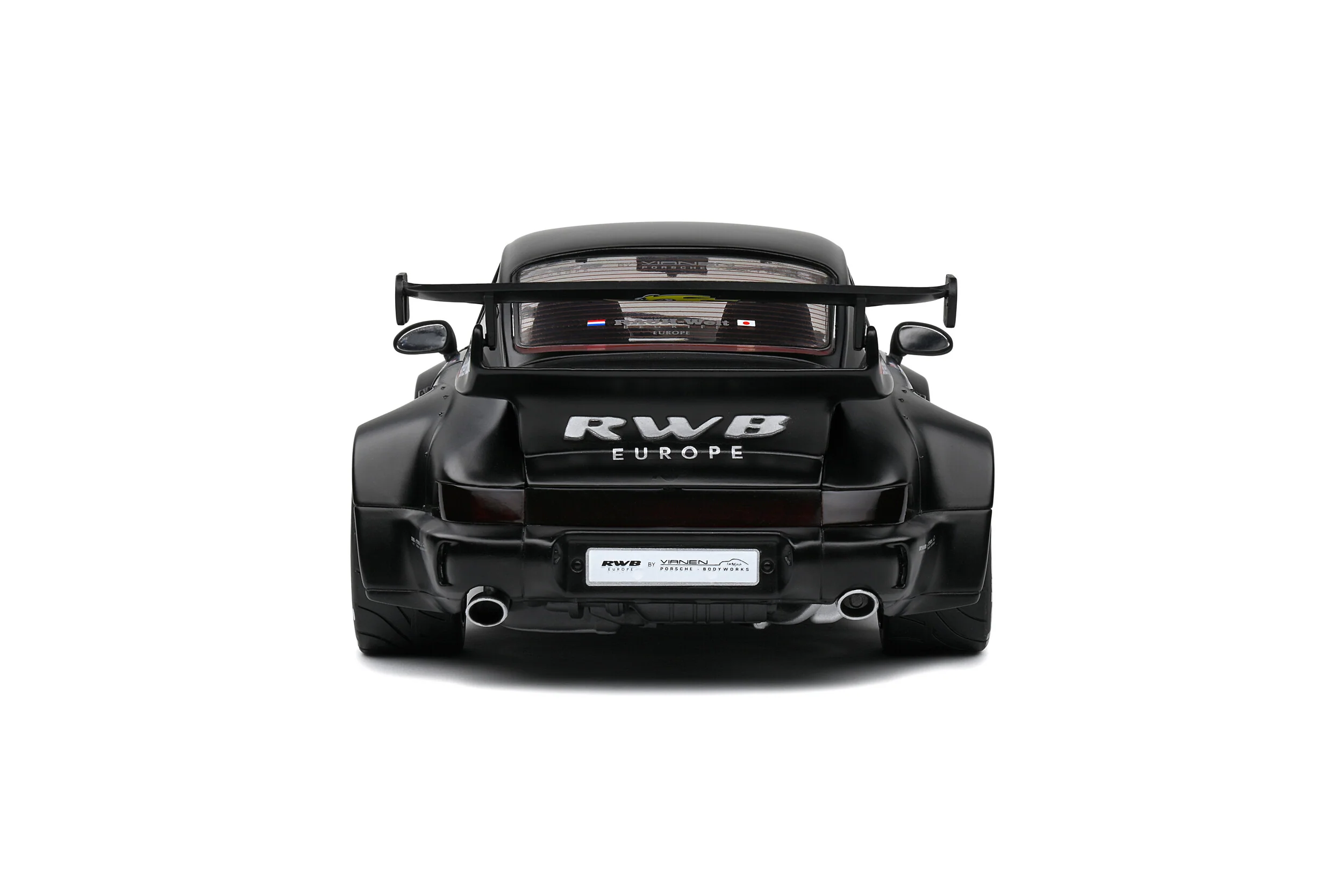 Solido 2016 Porsche 911 (964) RWB Bodykit Darth Vader Black 1:18 - Image 3