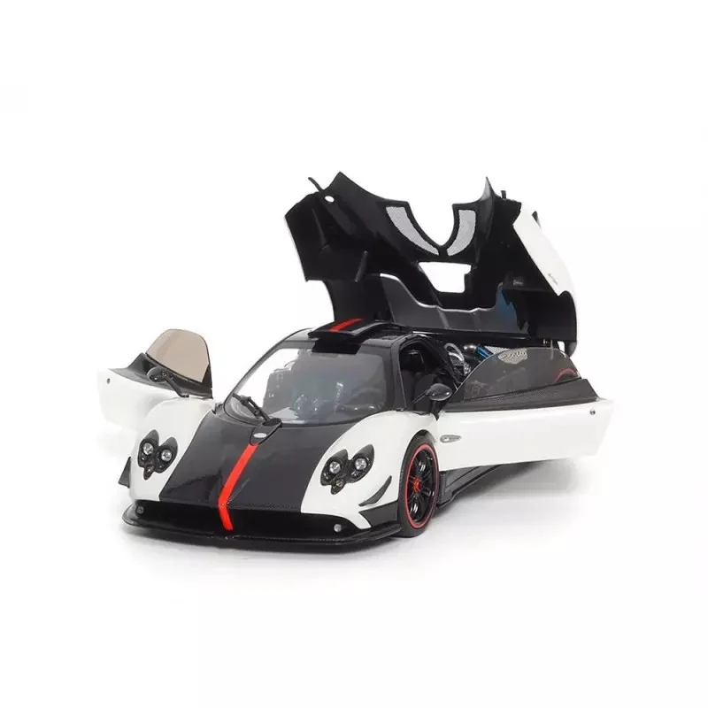 Almost-Real 2009 Pagani Zonda Cinque Coupe Bianco Benny White & Carbon 1:18 - Image 5