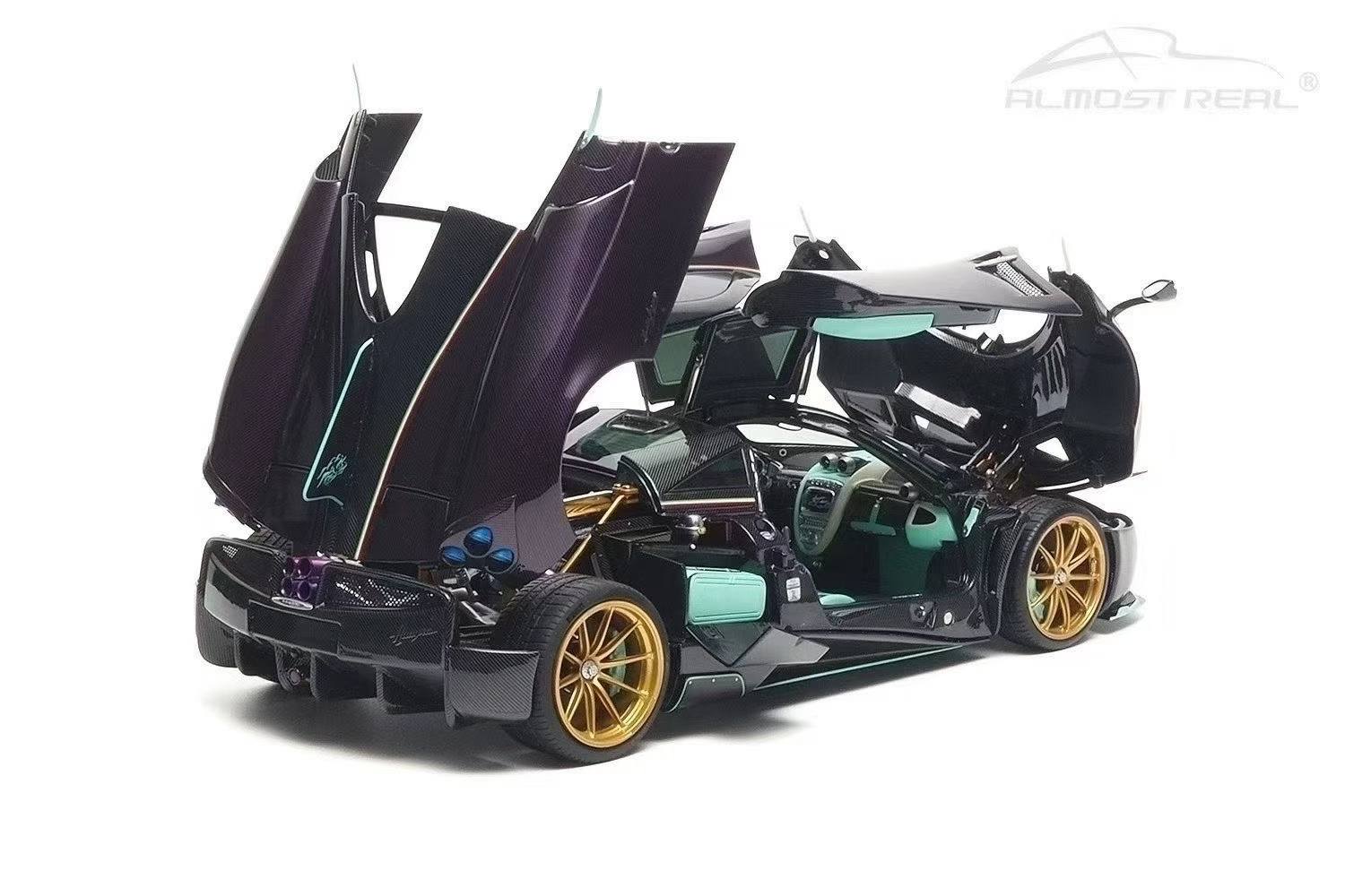 Almost-Real 2016 Pagani Huayra Dinastia Yazi Purple Carbon w/ Teal 1:18 - Image 2