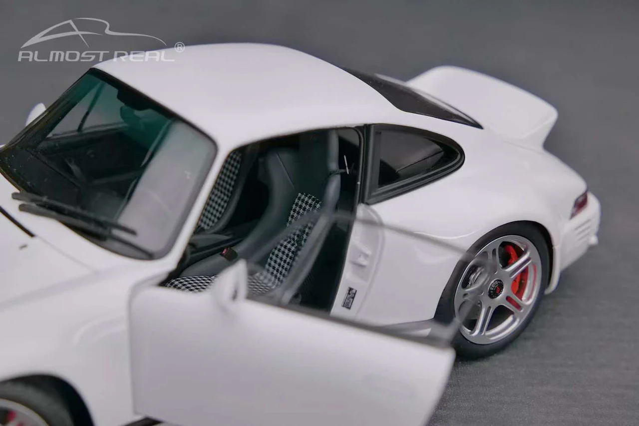 Almost-Real 2018 Porsche 911 RUF SCR Coupe White 1:18 - Image 11
