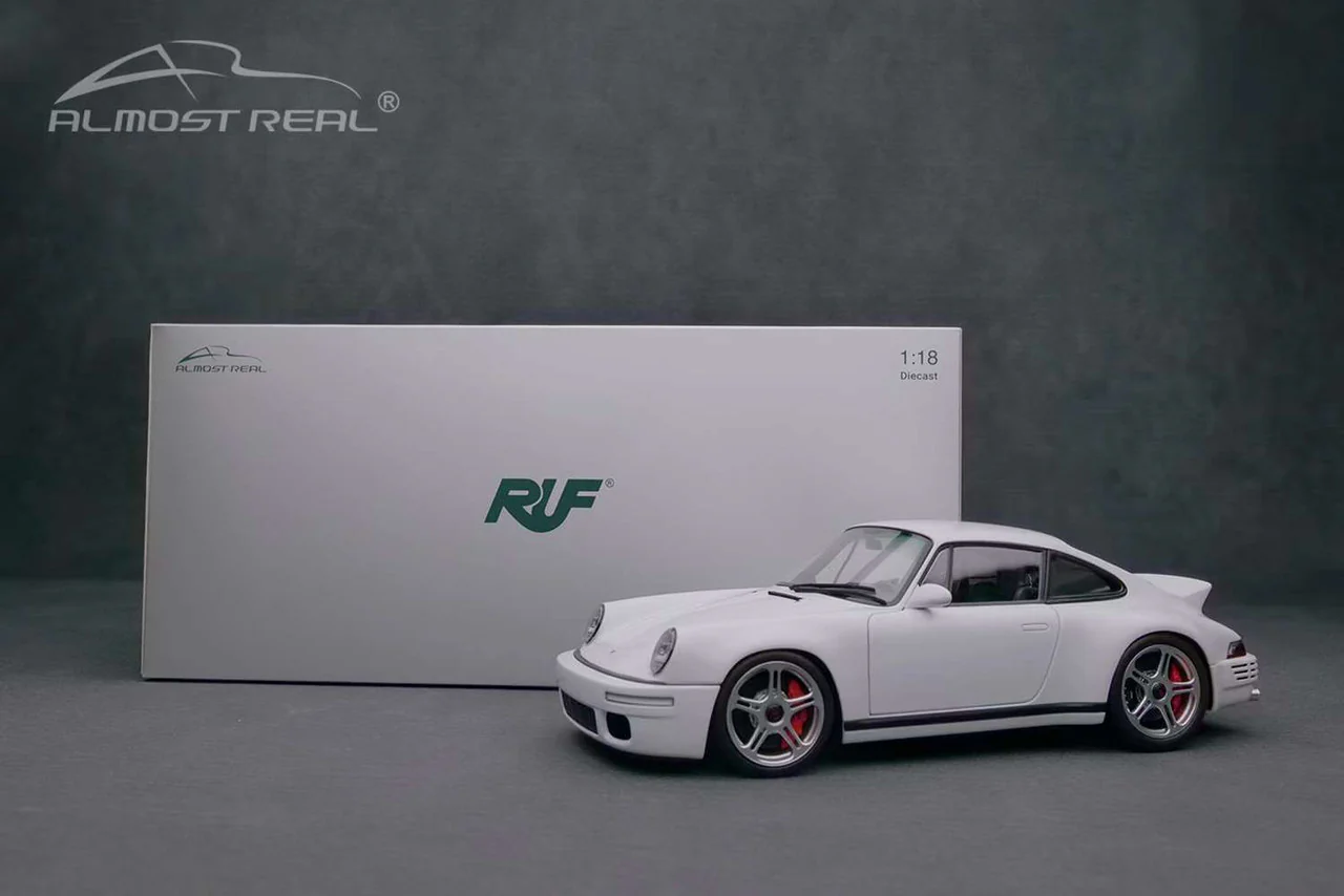 Almost-Real 2018 Porsche 911 RUF SCR Coupe White 1:18 - Image 4