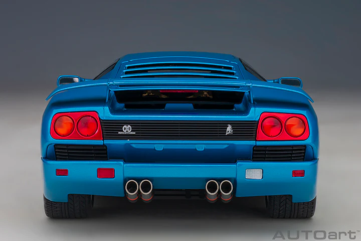 AUTOart 1995 Lamborghini Diablo SE30 Blue Sirena Metallic Blue 1:18 - Image 6