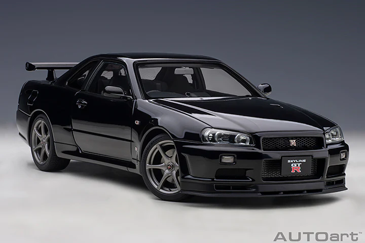 AUTOart 2001 Nissan Skyline GT-R (R34) V-Spec II Black Pearl 1:18 - Image 14