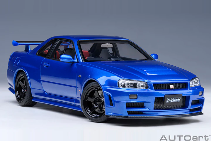 AUTOart 2001 Nissan Skyline GT-R (R34) Z-Tune Bayside Blue 1:18 - Image 14
