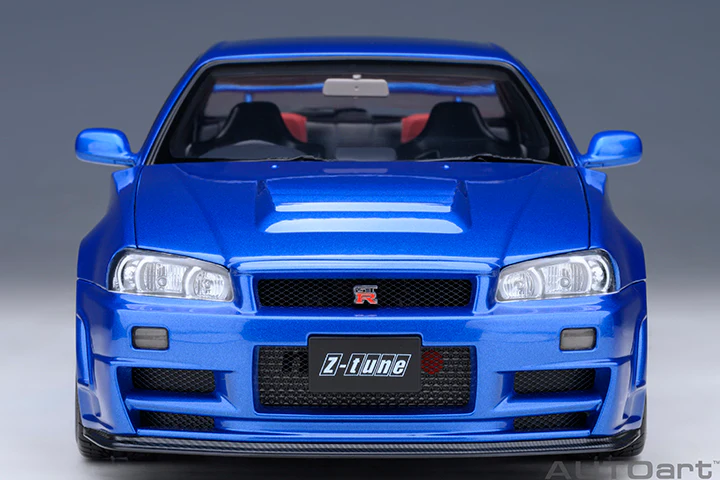 AUTOart 2001 Nissan Skyline GT-R (R34) Z-Tune Bayside Blue 1:18 - Image 15