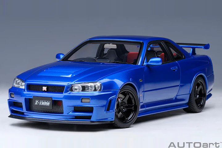 AUTOart 2001 Nissan Skyline GT-R (R34) Z-Tune Bayside Blue 1:18 - Image 16