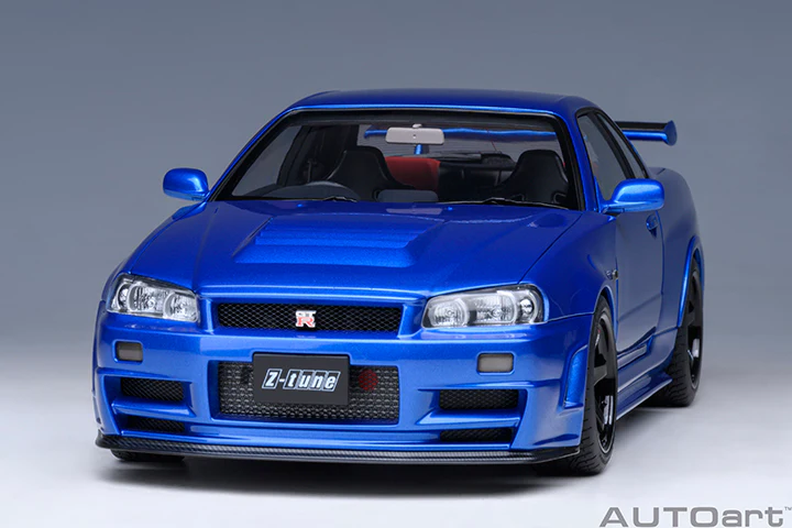 AUTOart 2001 Nissan Skyline GT-R (R34) Z-Tune Bayside Blue 1:18 - Image 18