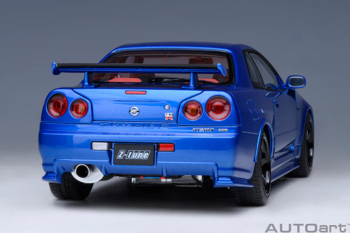 AUTOart 2001 Nissan Skyline GT-R (R34) Z-Tune Bayside Blue 1:18 - Image 19