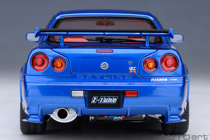AUTOart 2001 Nissan Skyline GT-R (R34) Z-Tune Bayside Blue 1:18 - Image 7