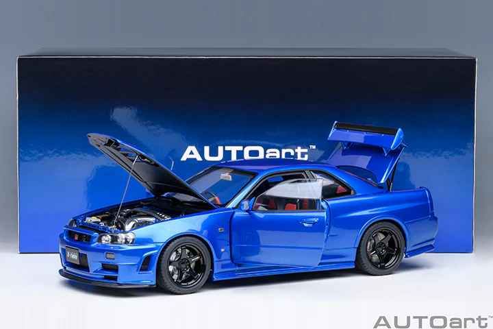 AUTOart 2001 Nissan Skyline GT-R (R34) Z-Tune Bayside Blue 1:18 - Image 9
