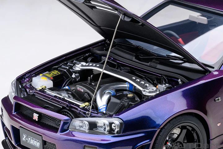 AUTOart 2001 Nissan Skyline GT-R (R34) Z-Tune Midnight Purple 1:18 - Image 11