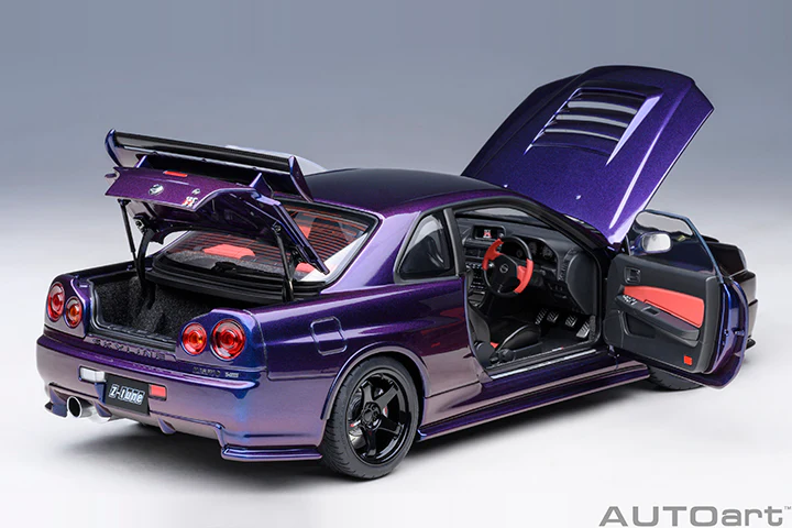 AUTOart 2001 Nissan Skyline GT-R (R34) Z-Tune Midnight Purple 1:18 - Image 13