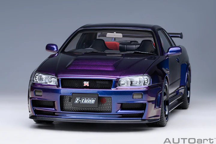 AUTOart 2001 Nissan Skyline GT-R (R34) Z-Tune Midnight Purple 1:18 - Image 14