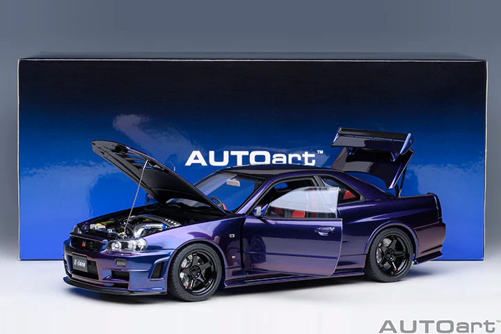 AUTOart 2001 Nissan Skyline GT-R (R34) Z-Tune Midnight Purple 1:18 - Image 16