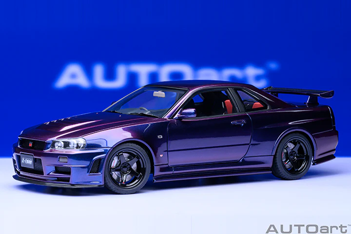 AUTOart 2001 Nissan Skyline GT-R (R34) Z-Tune Midnight Purple 1:18 - Image 3