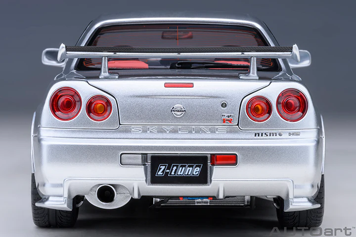 AUTOart 2001 Nissan Skyline GT-R (R34) Z-Tune Silver 1:18 - Image 6