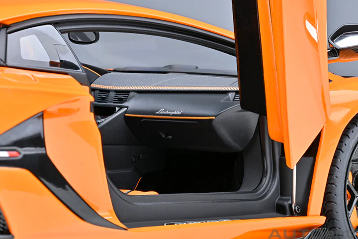 AUTOart 2016 Lamborghini Aventador SVJ Arancio Atlas (Pearl Orange) 1:18 - Image 10