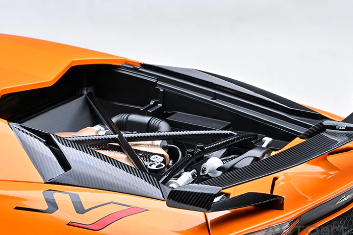 AUTOart 2016 Lamborghini Aventador SVJ Arancio Atlas (Pearl Orange) 1:18 - Image 12