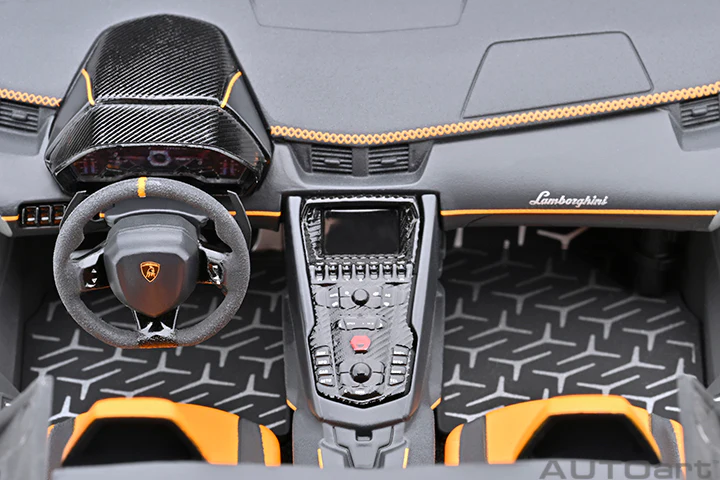 AUTOart 2016 Lamborghini Aventador SVJ Arancio Atlas (Pearl Orange) 1:18 - Image 14