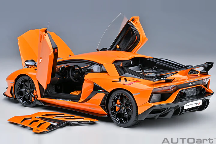 AUTOart 2016 Lamborghini Aventador SVJ Arancio Atlas (Pearl Orange) 1:18 - Image 15