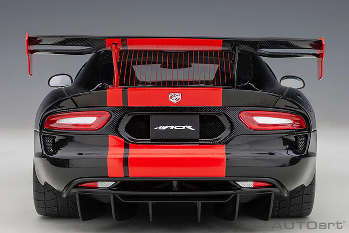 AUTOart 2017 Dodge Viper GTS-R Commemorative Edition ACR Black w/ Red Stripes 1:18 - Image 6