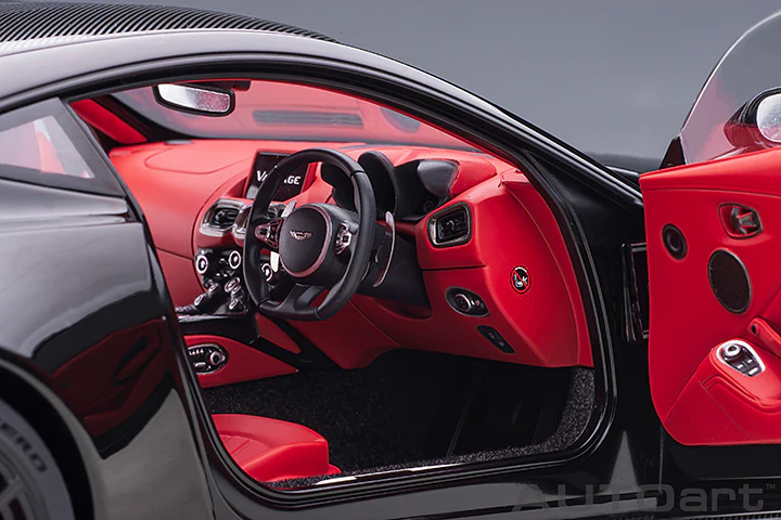 AUTOart 2019 Aston Martin Vantage Jet Black w/ Carbon Roof 1:18 - Image 10