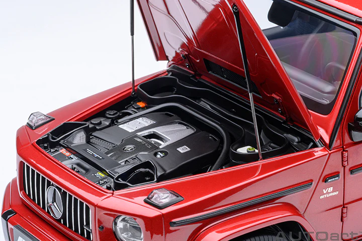 AUTOart 2019 Mercedes-Benz G63 AMG 4x4 G-Class Designo Cardinal Red Metallic 1:18 - Image 12