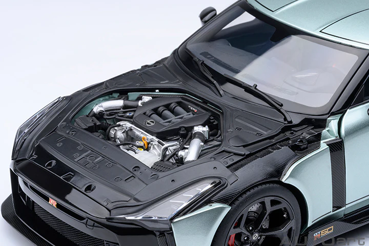 AUTOart 2020 Nissan GT-R (R50) by Italdesign Dark Green Metallic w/ Black 1:18 - Image 11