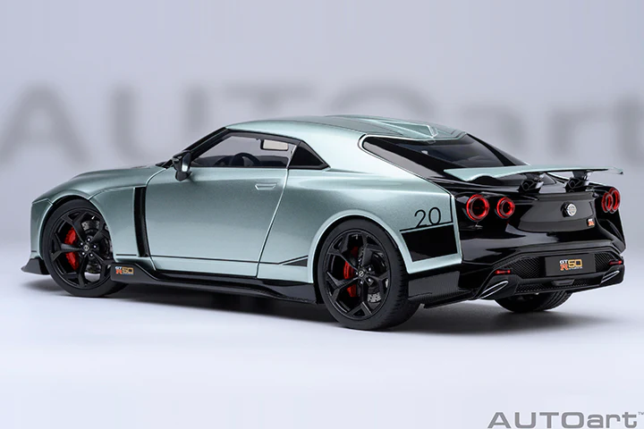 AUTOart 2020 Nissan GT-R (R50) by Italdesign Dark Green Metallic w/ Black 1:18 - Image 2