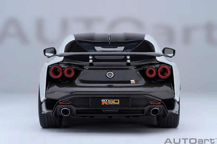 AUTOart 2020 Nissan GT-R (R50) by Italdesign Metallic White w/ Black 1:18 - Image 6