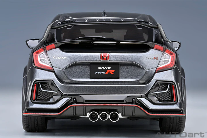 AUTOart 2021 Honda Civic Type R (FK8) Polished Metal Metallic 1:18 - Image 6