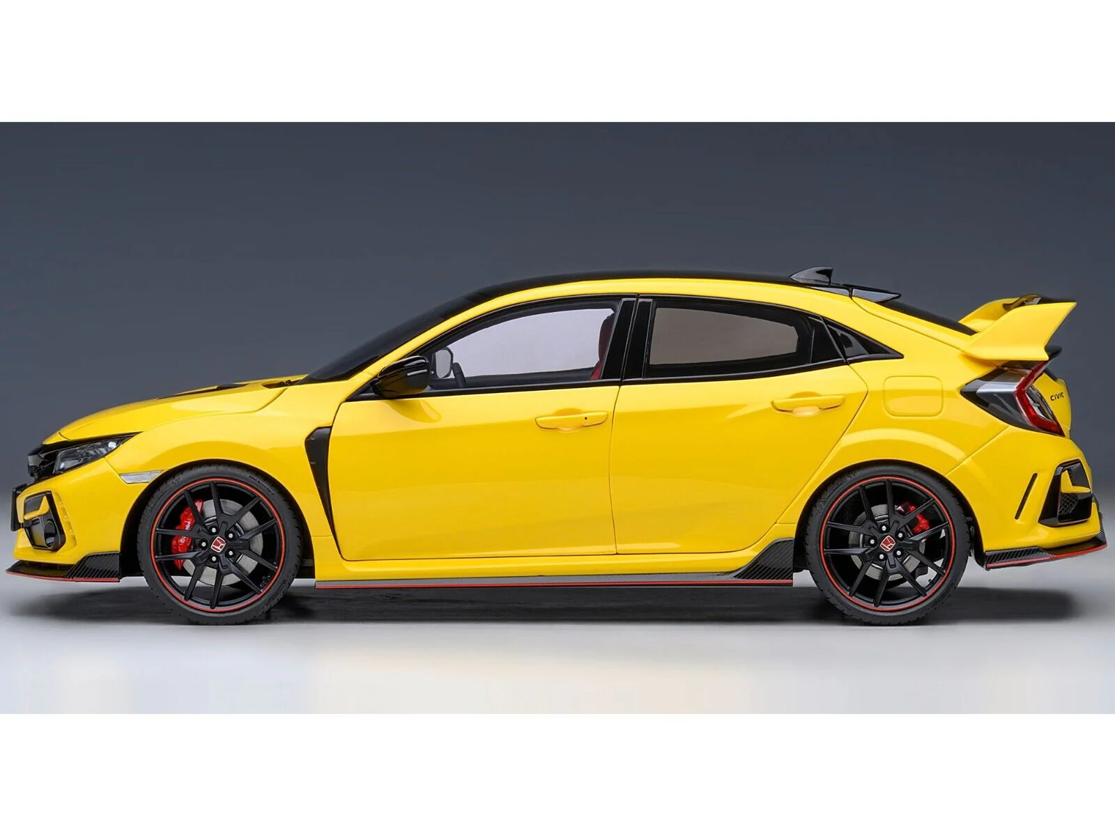 AUTOart 2021 Honda Civic Type R (FK8) Sunlight Yellow 1:18 - Image 6