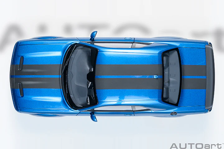 AUTOart 2023 Dodge Challenger SRT Super Stock Frostbite Blue 1:18 - Image 7
