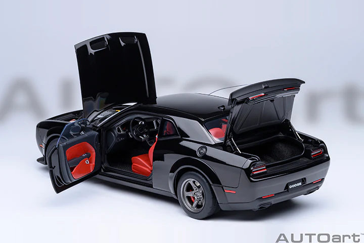 AUTOart 2023 Dodge Challenger SRT Super Stock Pitch Black 1:18 - Image 16