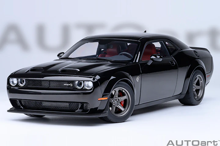 AUTOart 2023 Dodge Challenger SRT Super Stock Pitch Black 1:18 - Image 18