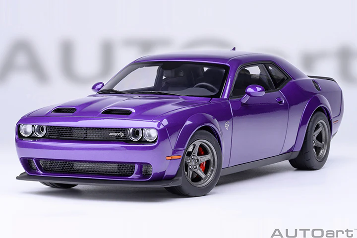 AUTOart 2023 Dodge Challenger SRT Super Stock Plum Crazy (Purple) 1:18 - Image 2