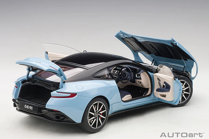 AUTOart Aston Martin DB11 Q Frosted Glass Blue 1:18 - Image 12