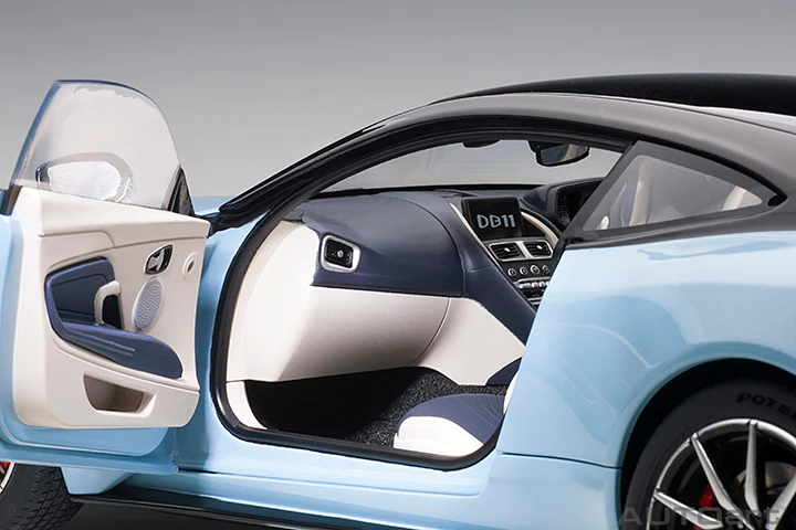 AUTOart Aston Martin DB11 Q Frosted Glass Blue 1:18 - Image 8