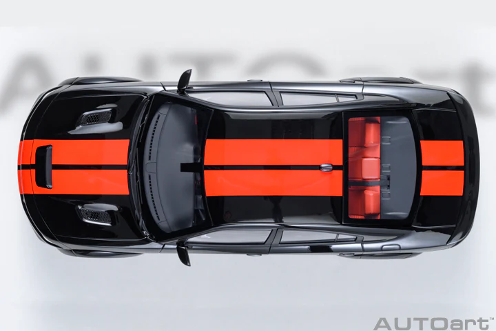 AUTOart Dodge Charger SRT Hellcat Redeye Jailbreak Pitch Black w/ Red Stripes 1:18 - Image 7