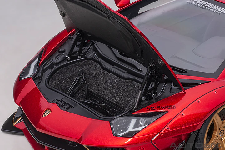 AUTOart Lamborghini Aventador Liberty Walk LB-Works, Limited Edition, Hyper Red w/ Gold Accents 1:18 - Image 11