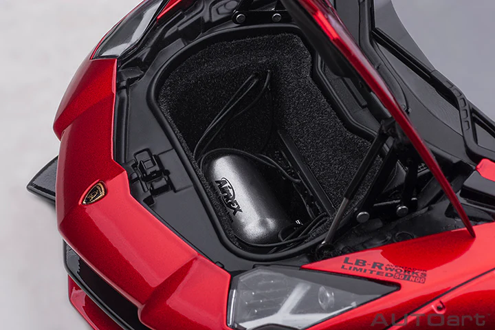 AUTOart Lamborghini Aventador Liberty Walk LB-Works, Limited Edition, Hyper Red w/ Gold Accents 1:18 - Image 12