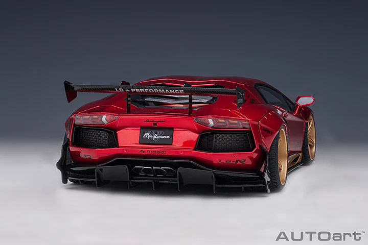 AUTOart Lamborghini Aventador Liberty Walk LB-Works, Limited Edition, Hyper Red w/ Gold Accents 1:18 - Image 18