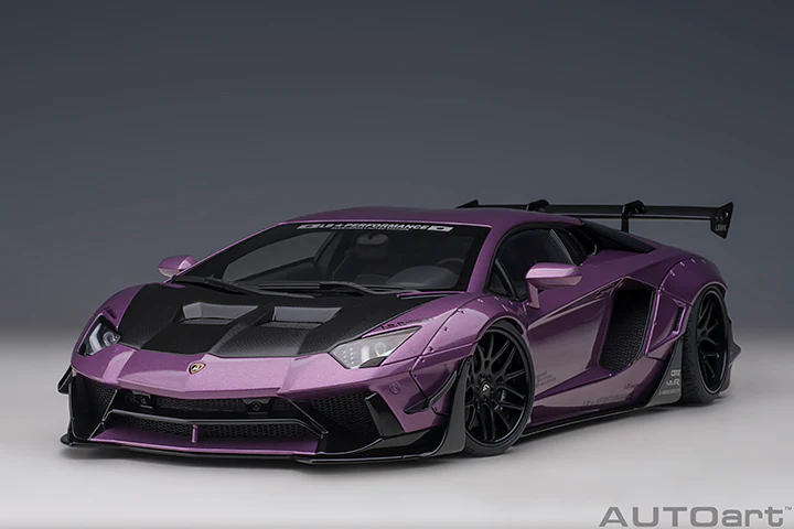 AUTOart Lamborghini Aventador Liberty Walk LB-Works, Limited Edition, Viola SE30 w/ Carbon Fiber Hood 1:18 - Image 15