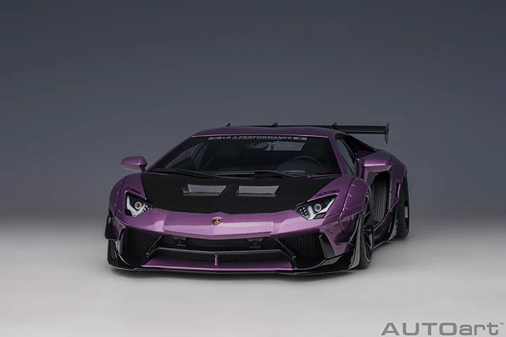 AUTOart Lamborghini Aventador Liberty Walk LB-Works, Limited Edition, Viola SE30 w/ Carbon Fiber Hood 1:18 - Image 16