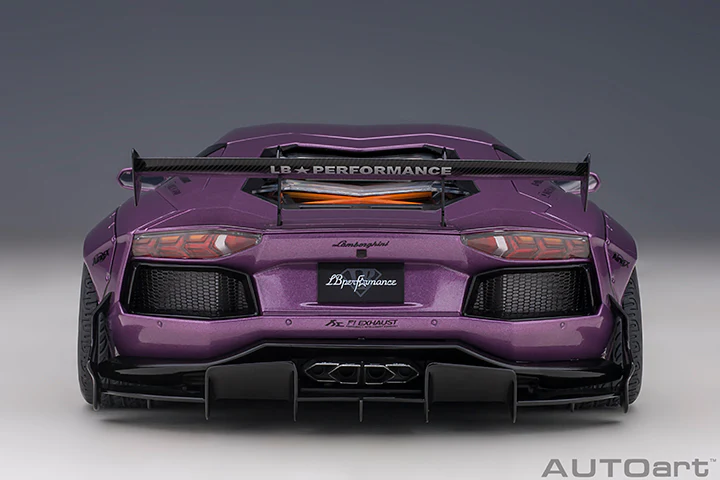 AUTOart Lamborghini Aventador Liberty Walk LB-Works, Limited Edition, Viola SE30 w/ Carbon Fiber Hood 1:18 - Image 6