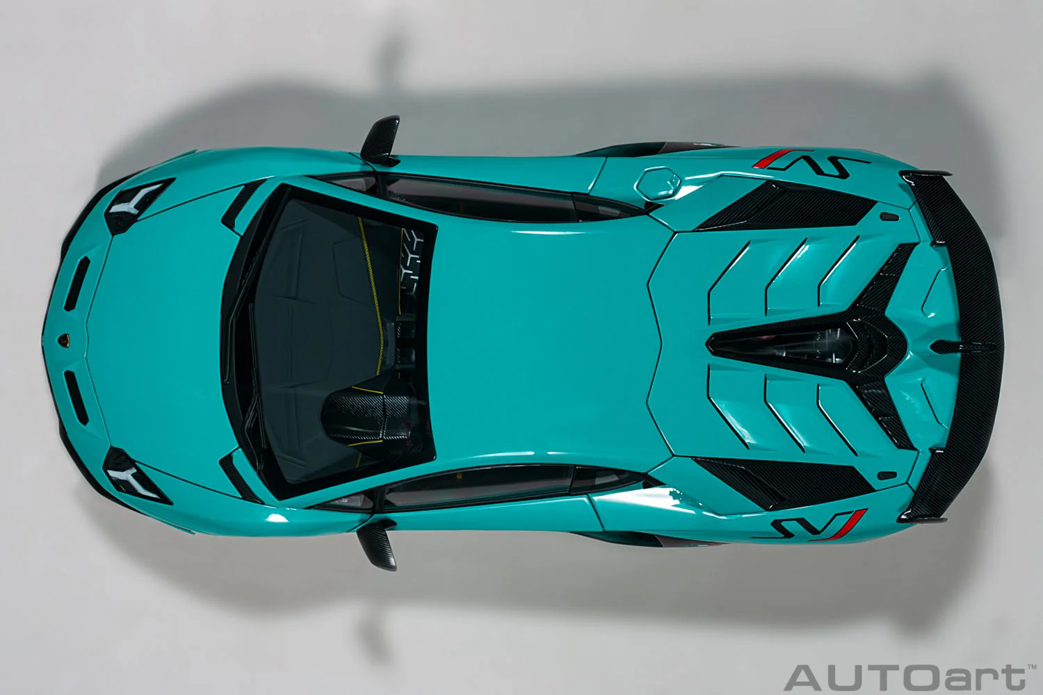 AUTOart Lamborghini Aventador SVJ Blu Glauco (Solid Blue) 1:18 - Image 7