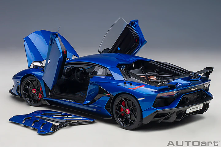 AUTOart Lamborghini Aventador SVJ Blu Nethuns (Metallic Blue) 1:18 - Image 13