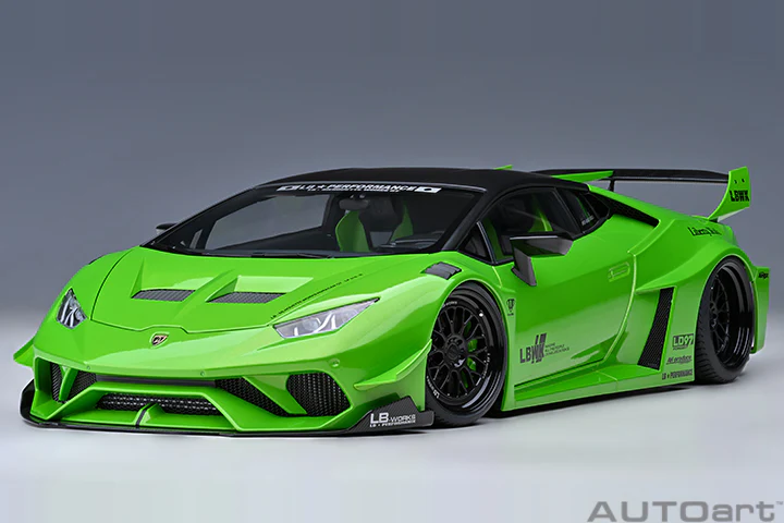 AUTOart Lamborghini Huracan GT Liberty Walk LB Silhouette Works Pearl Green 1:18 - Image 17